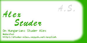 alex studer business card